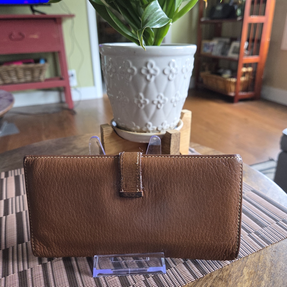 Genuine Hermes Brown Leather Wallet - Picture 2 of 10